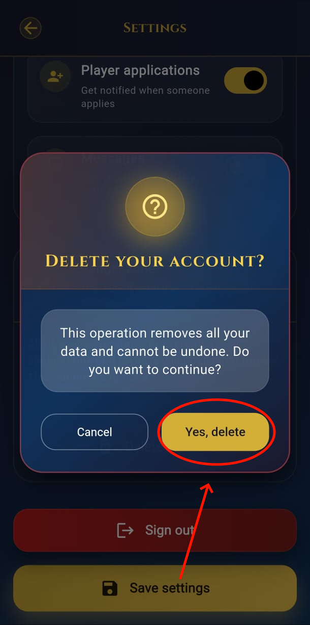 Step 4 - Final confirmation